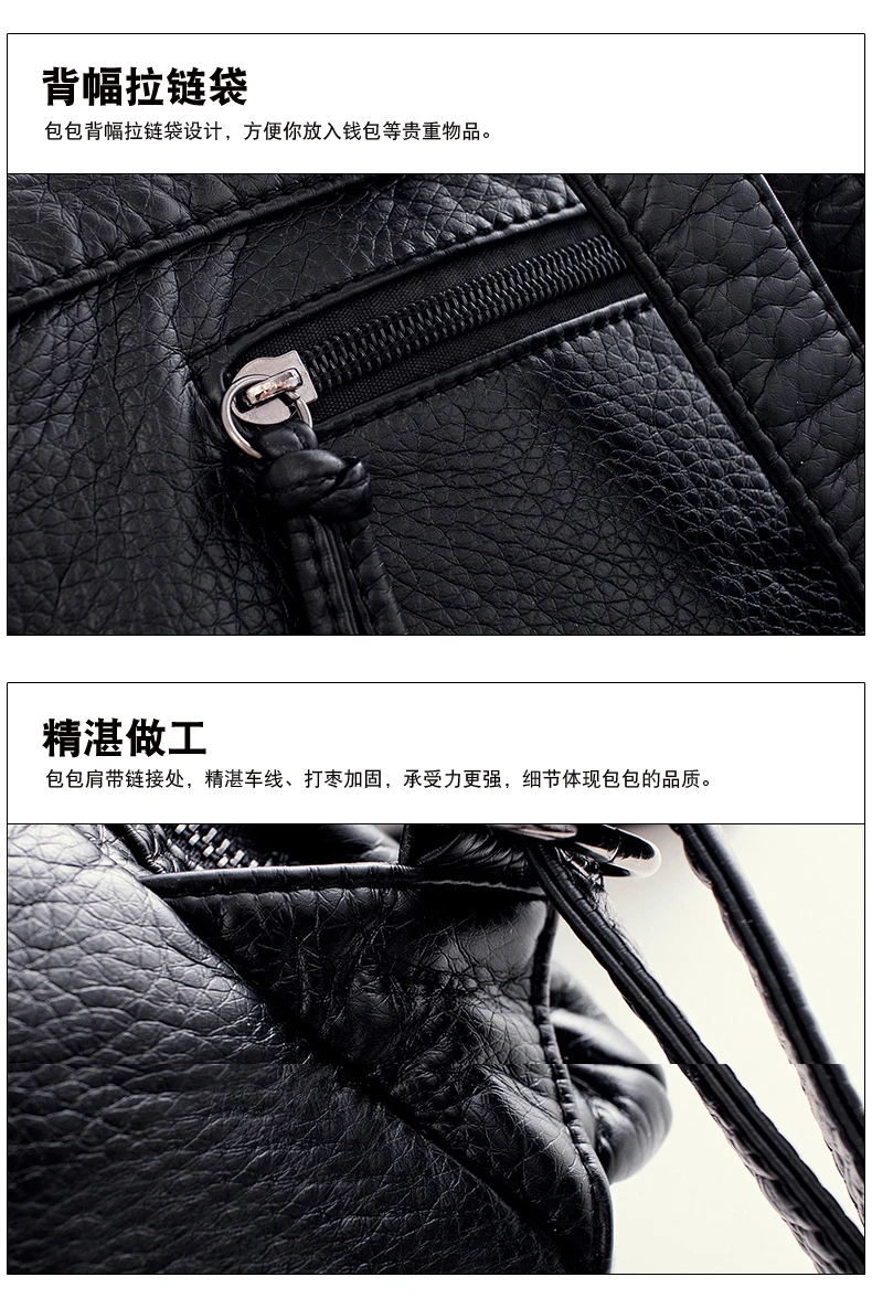 Premium Faux Leather Women's Drawstring Backpack with Large Capacity for Travel and Everyday Use - Image 6