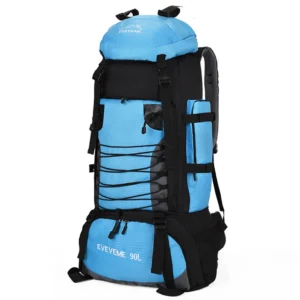 Premium 90L Unisex Tactical Hiking Backpack with Rain Cover and External Frame Support