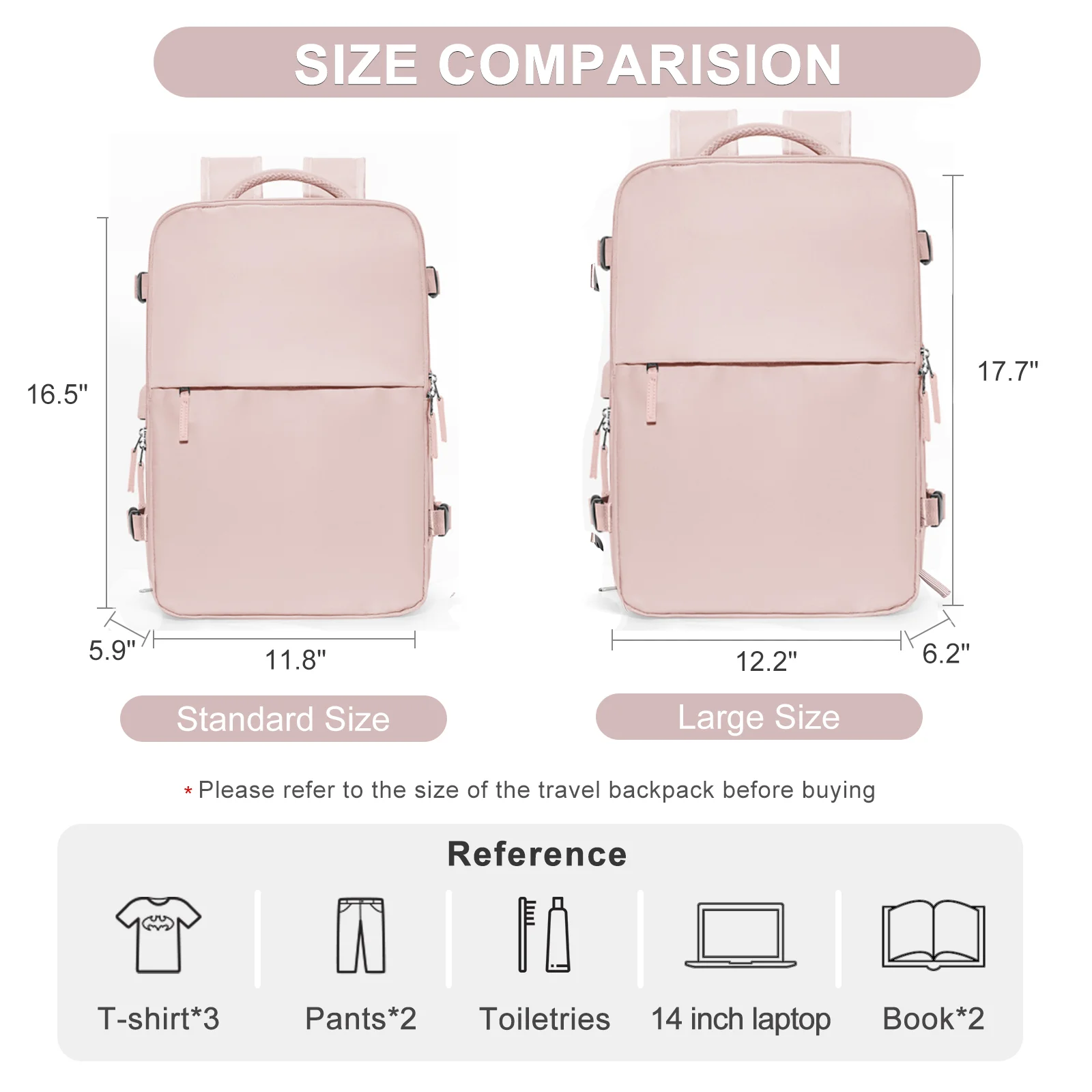 Premium Nylon Travel Backpack with Laptop Compartment for College, Work and Air Travel - Image 6