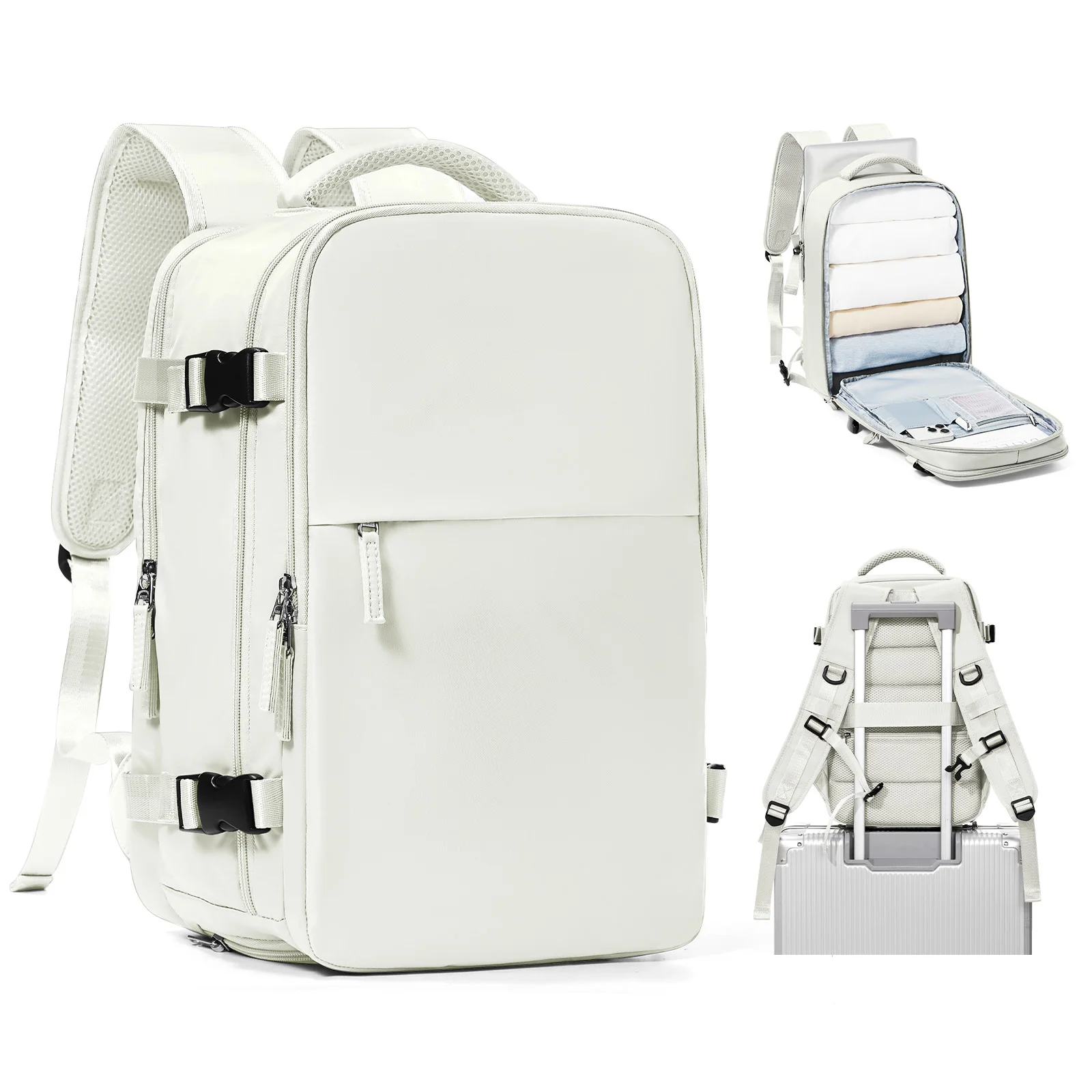 Premium Nylon Travel Backpack with Laptop Compartment for College, Work and Air Travel - Image 7