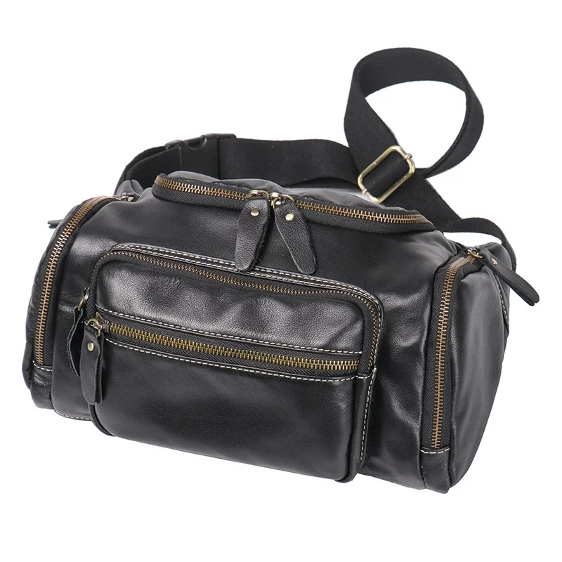 Premium Genuine Cowhide Leather Chest Bag Multi-Purpose Crossbody Sling Pack with Large Capacity - Image 6