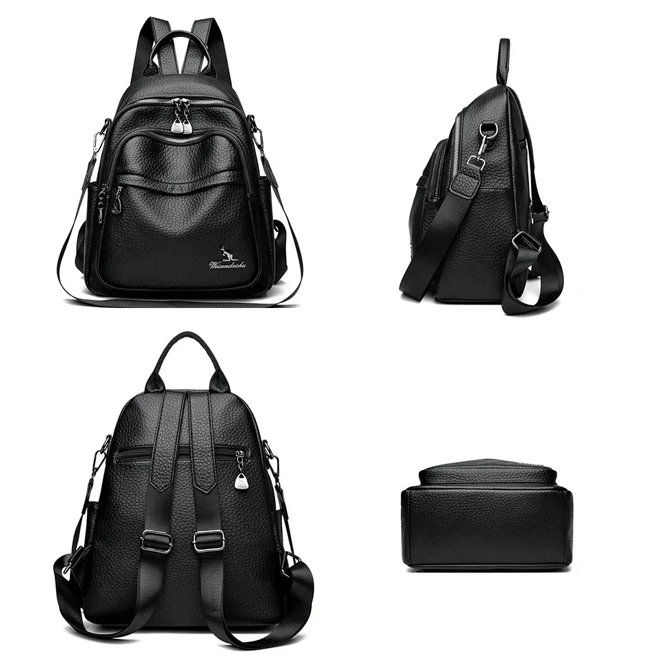 Multiple styles of leather bags suitable for different student needs and preferences