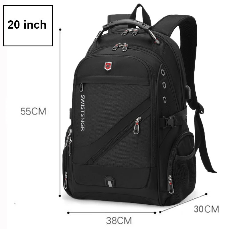 Premium Waterproof Oxford 17-20 Inch Laptop Backpack with USB Charging Port for Travel and Business - Image 12