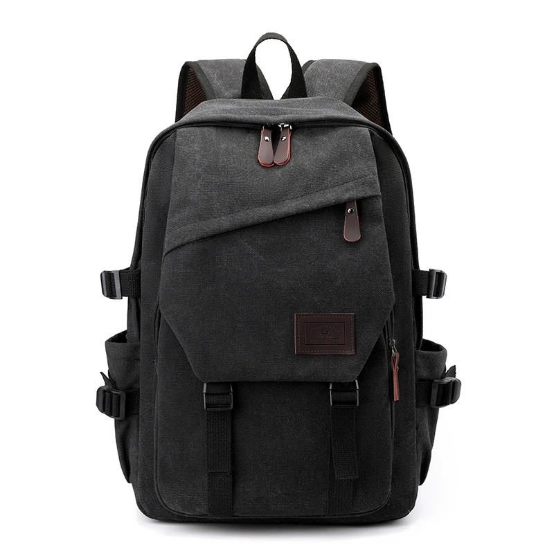 Classic Canvas Unisex Travel Backpack with Adjustable Straps and Multiple Compartments - Image 8