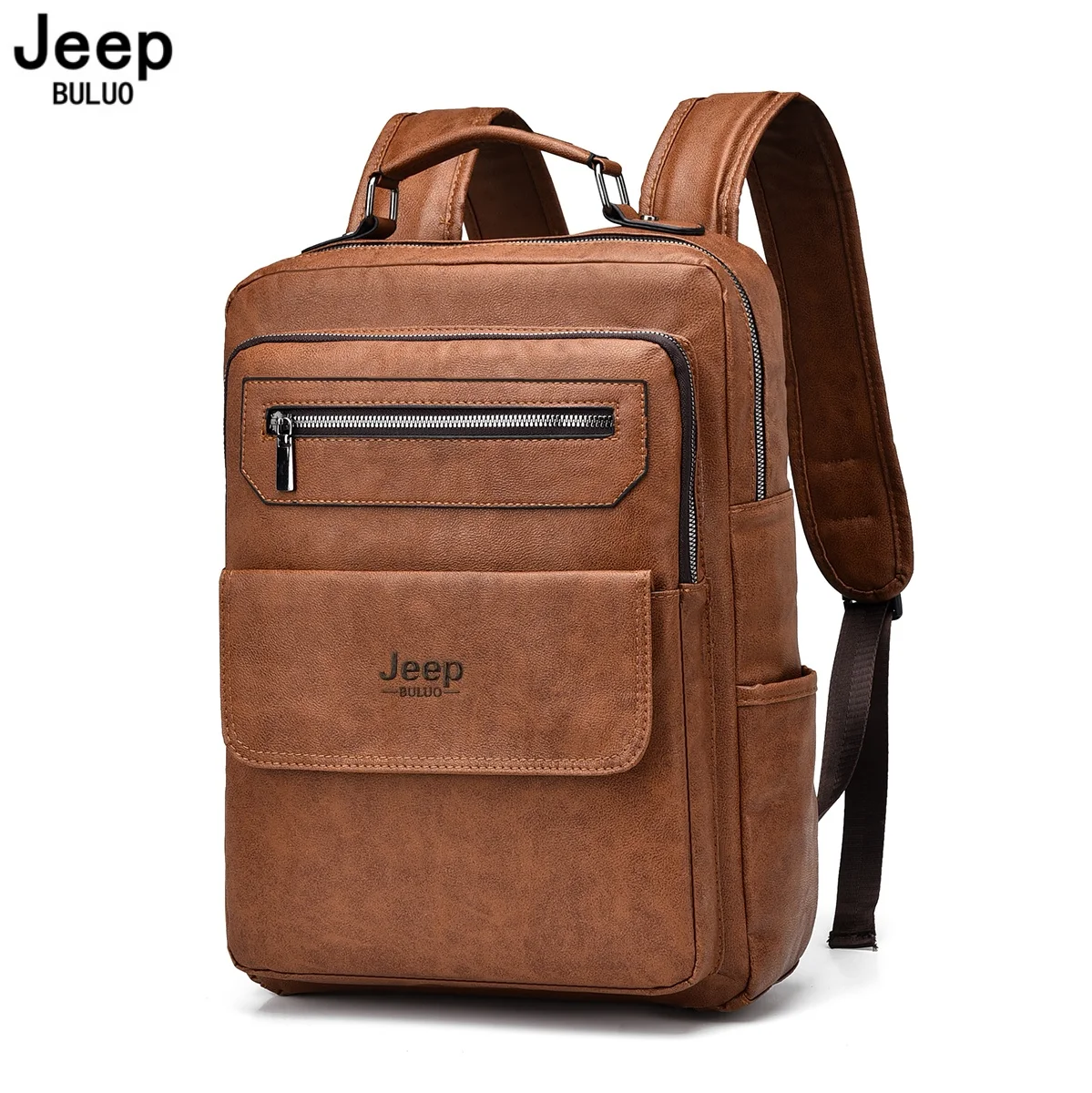 Magnetic closure system on modern roll top backpack