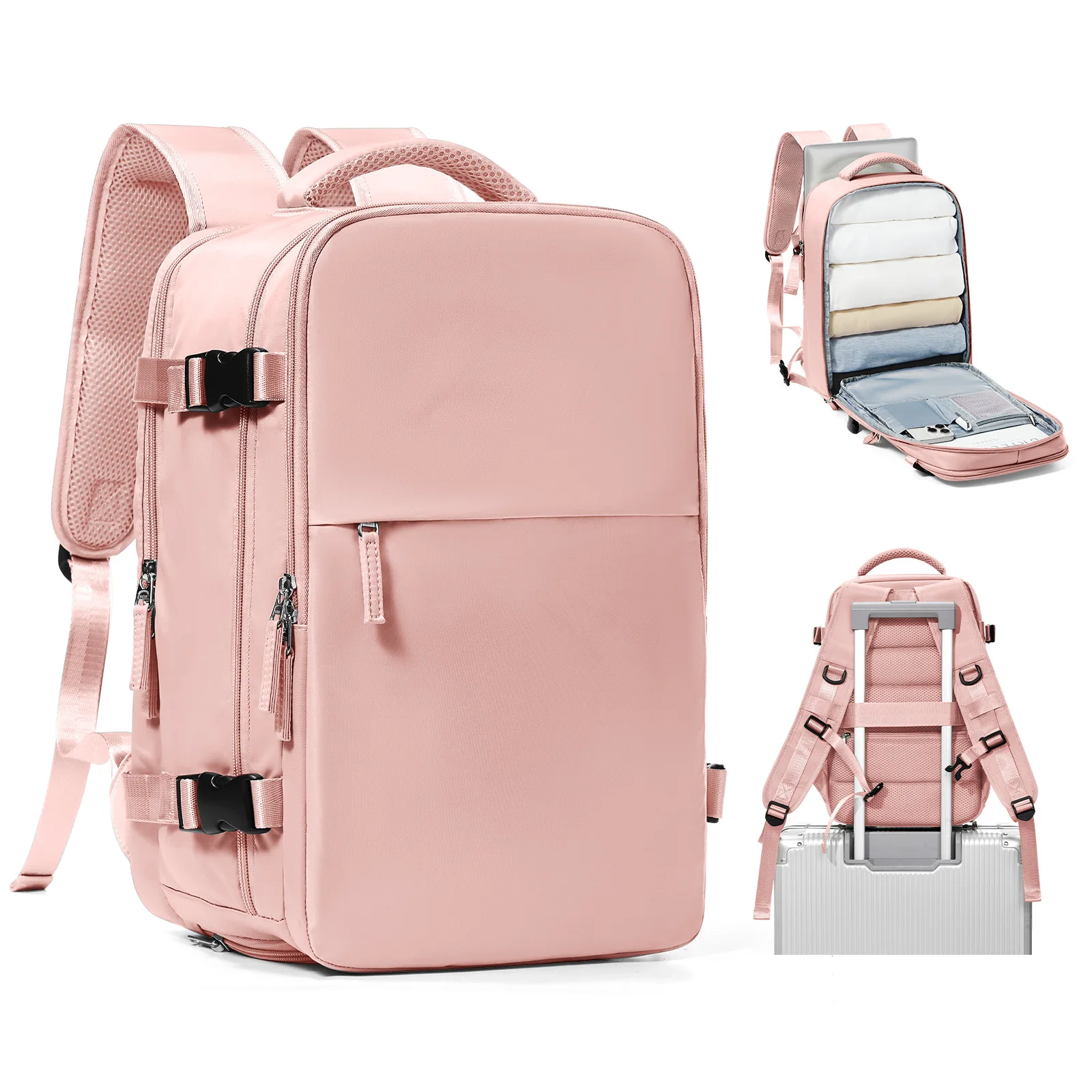 Premium Nylon Travel Backpack with Laptop Compartment for College, Work and Air Travel - Image 8