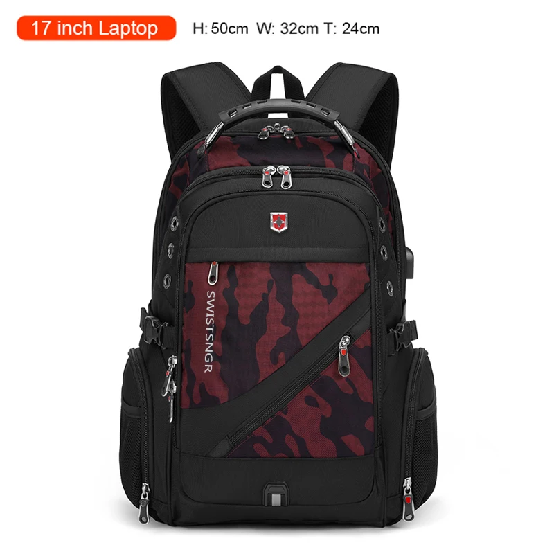Premium Waterproof Oxford 17-20 Inch Laptop Backpack with USB Charging Port for Travel and Business - Image 9