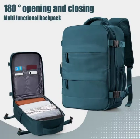 Premium Oxford Unisex Expandable Laptop Backpack with Cabin Size Travel Compartment - Image 10