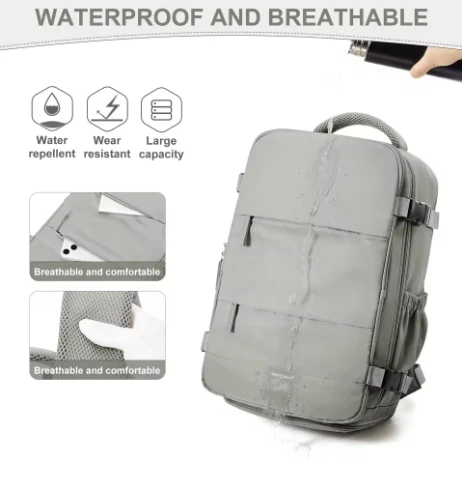 Premium Oxford Unisex Expandable Laptop Backpack with Cabin Size Travel Compartment - Image 2