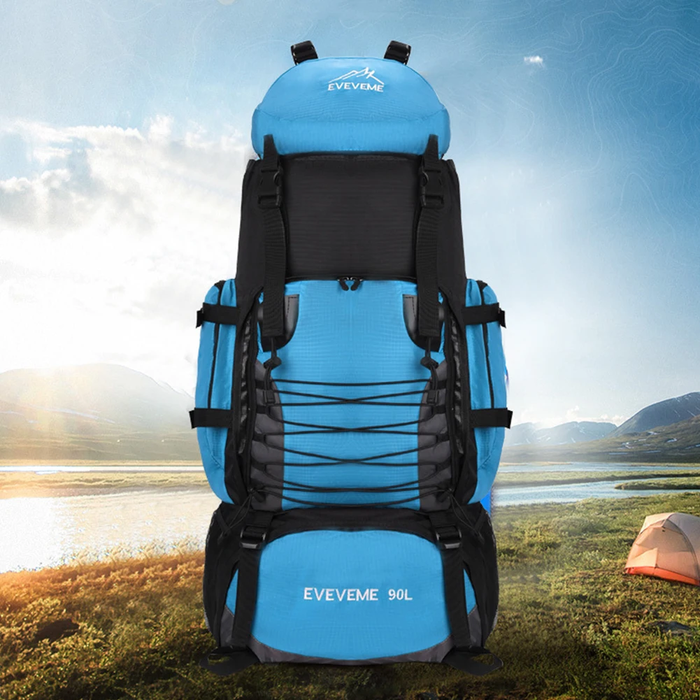 Premium 90L Unisex Tactical Hiking Backpack with Rain Cover and External Frame Support - Image 4