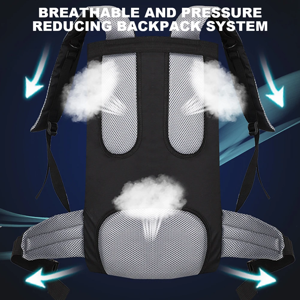 Premium 90L Unisex Tactical Hiking Backpack with Rain Cover and External Frame Support - Image 6