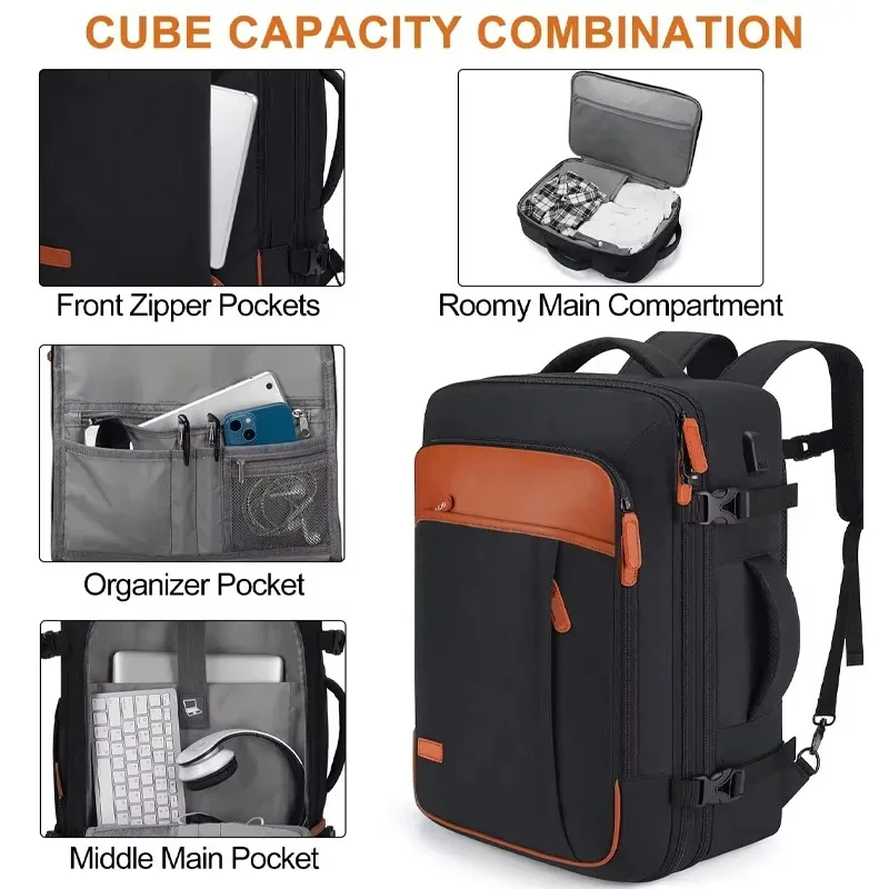 Premium 40L Expandable Waterproof Travel Backpack with Laptop Compartment and Multi-Function Storage - Image 6