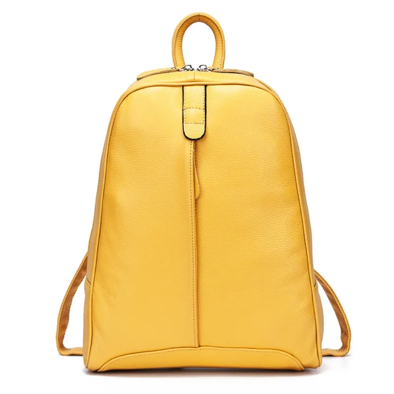 Premium Genuine Cow Leather Women's Fashion Backpack with Multiple Compartments for Travel and School - Image 10