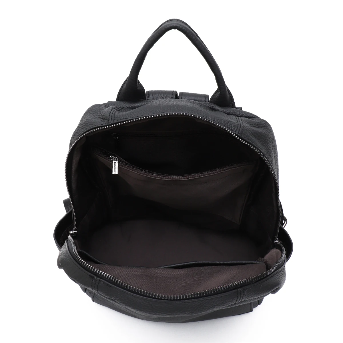 Premium Genuine Cowhide Leather Backpack Unisex Compact Multi-Pocket Casual Daypack for Travel and Everyday Use - Image 5
