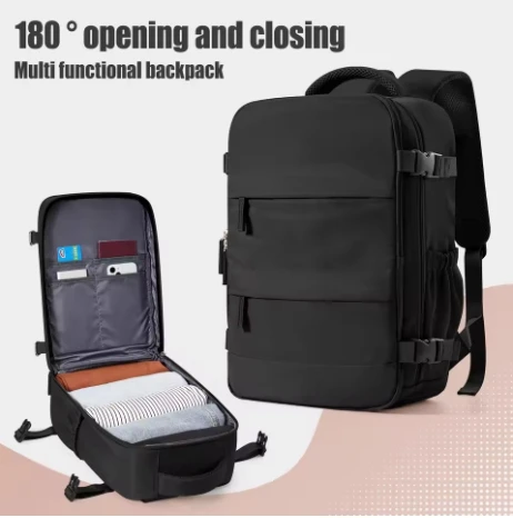 Premium Oxford Unisex Expandable Laptop Backpack with Cabin Size Travel Compartment - Image 7