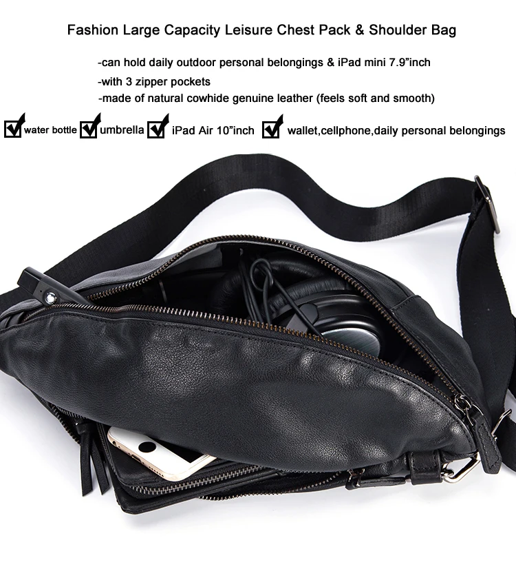 Ergonomic distribution of weight in a crossbody sling backpack