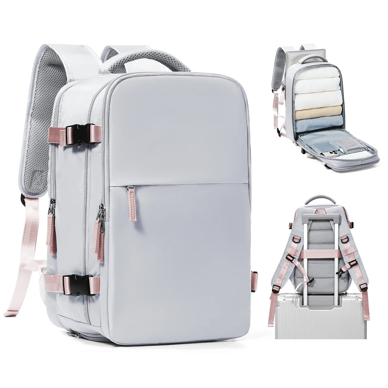 Premium Nylon Travel Backpack with Laptop Compartment for College, Work and Air Travel - Image 9