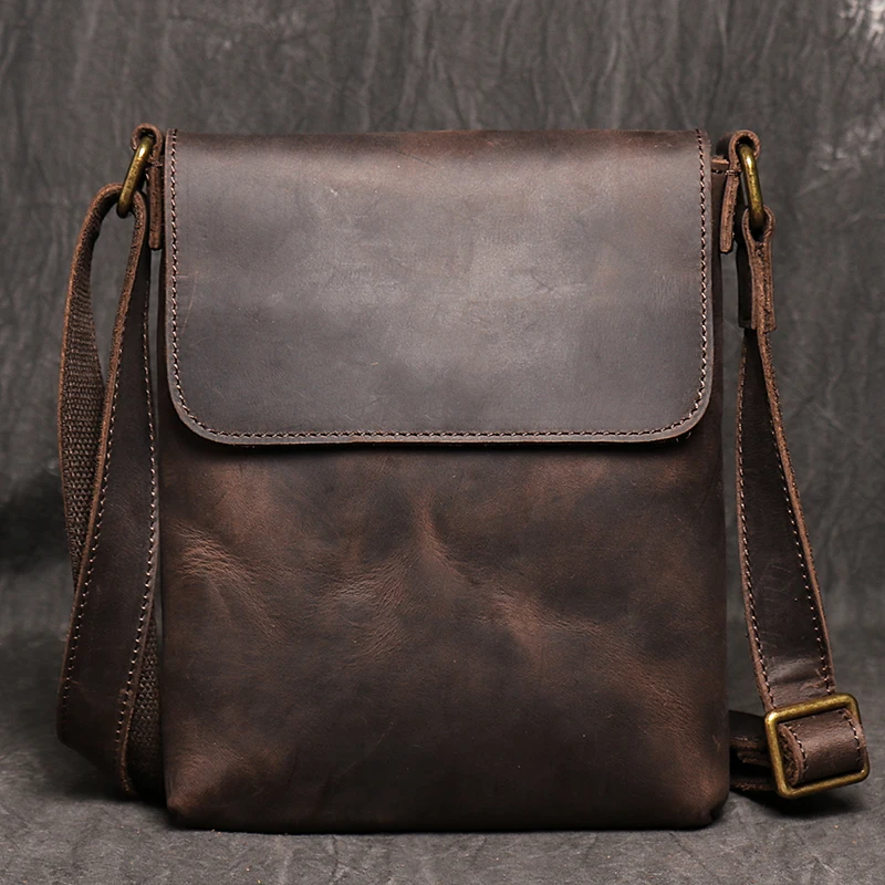 Men's Leather Sling Backpack