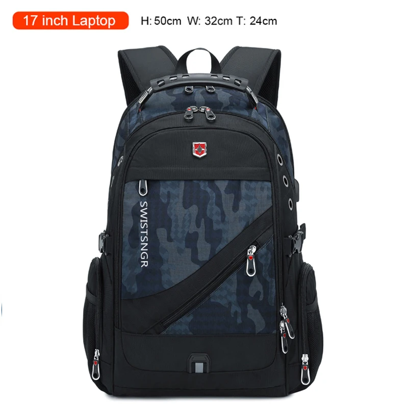 Premium Waterproof Oxford 17-20 Inch Laptop Backpack with USB Charging Port for Travel and Business - Image 8